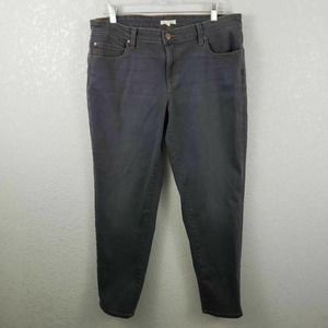 Eileen Fisher Straight Leg Jeans Gray Stretch 12
